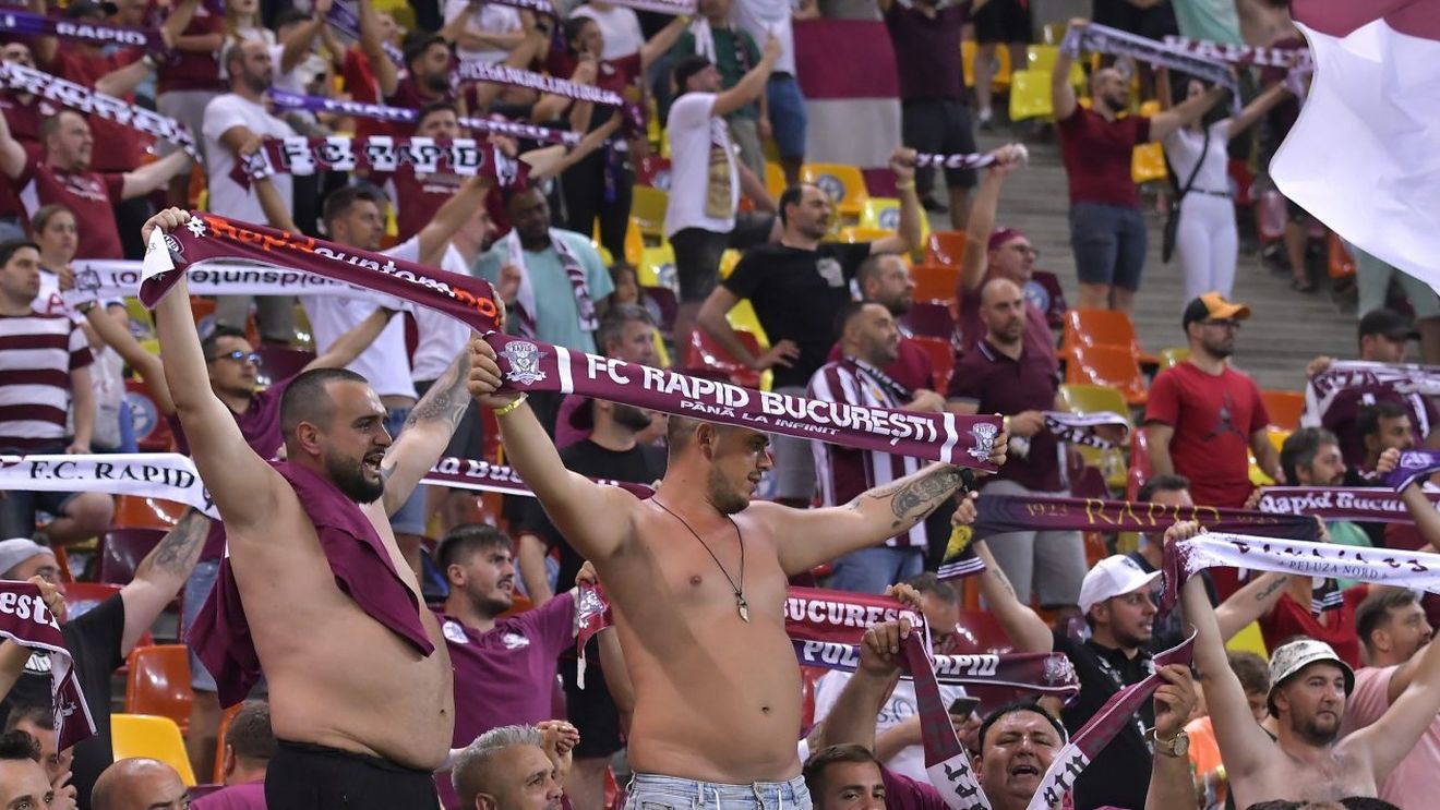 Galeria Rapidului, din nou la înălțime! Giuleștenii au pregătit un moment special în memoria lui Nicolae Dobrin, la Pitești | EXCLUSIV