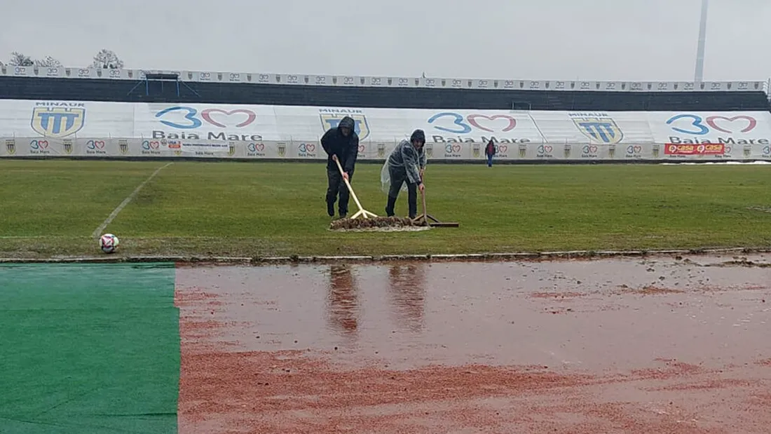 Partida Minaur Baia Mare - Concordia Chiajna, amânată! Condițiile meteo au dus la reprogramare, dar în Maramureș vin ninsorile