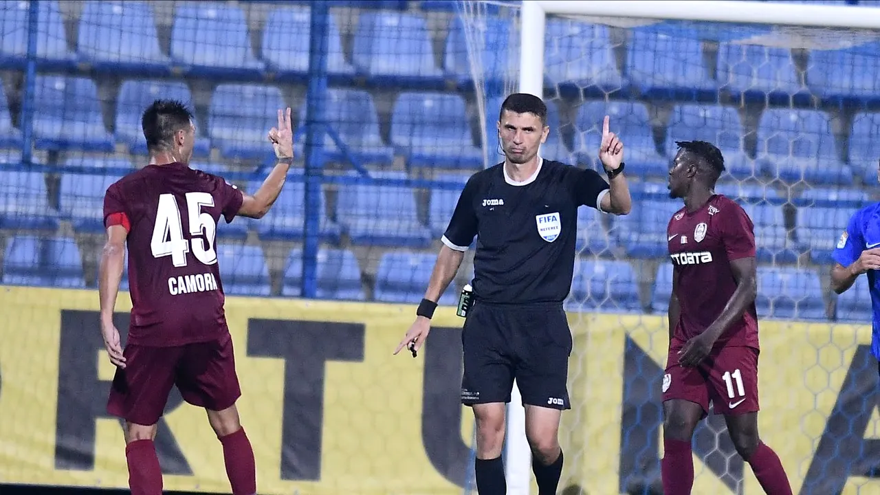 Marcel Bîrsan, gafe în serie la Viitorul - CFR Cluj! Echipa lui Dan Petrescu a egalat după un penalty văzut doar de arbitru | FOTO & VIDEO