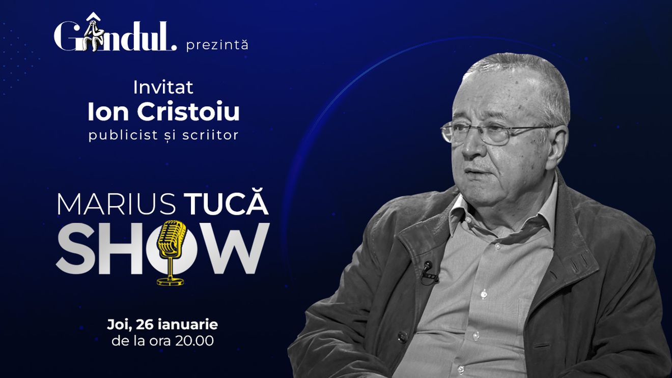 Marius Tucă Show începe joi, 26 ianuarie, de la ora 20.00, live pe gândul.ro