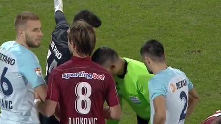CFR CLUJ - FCSB | Ardelenii au deschis scorul după faza la care Planic a primit cartonașul roșu! Steliștii au contestat decizia lui Istvan Kovacs