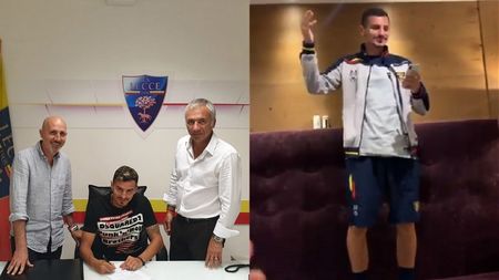 Romario Benzar a făcut spectacol la "botezul" de la Lecce. VIDEO | O melodie românească i-a făcut pe italieni să cânte alături de fundaș