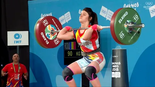 PERFORMANȚĂ‚. Halterofila Mihaela Valentina Cambei, medalie de bronz la Jocurile Olimpice de Tineret, în cadrul categoriei 48 kilograme