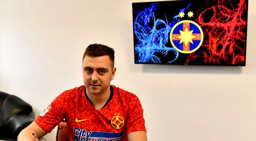 Andrei Miron a fost prezentat oficial la FCSB! Va putea debuta în meciul cu Chindia Târgoviște | FOTO
