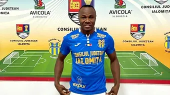 Venit, văzut, plecat! Atacantul nigerian s-a despărțit de Unirea Slobozia după două luni și fără minut în Liga 2. A fost prezentat la alt club