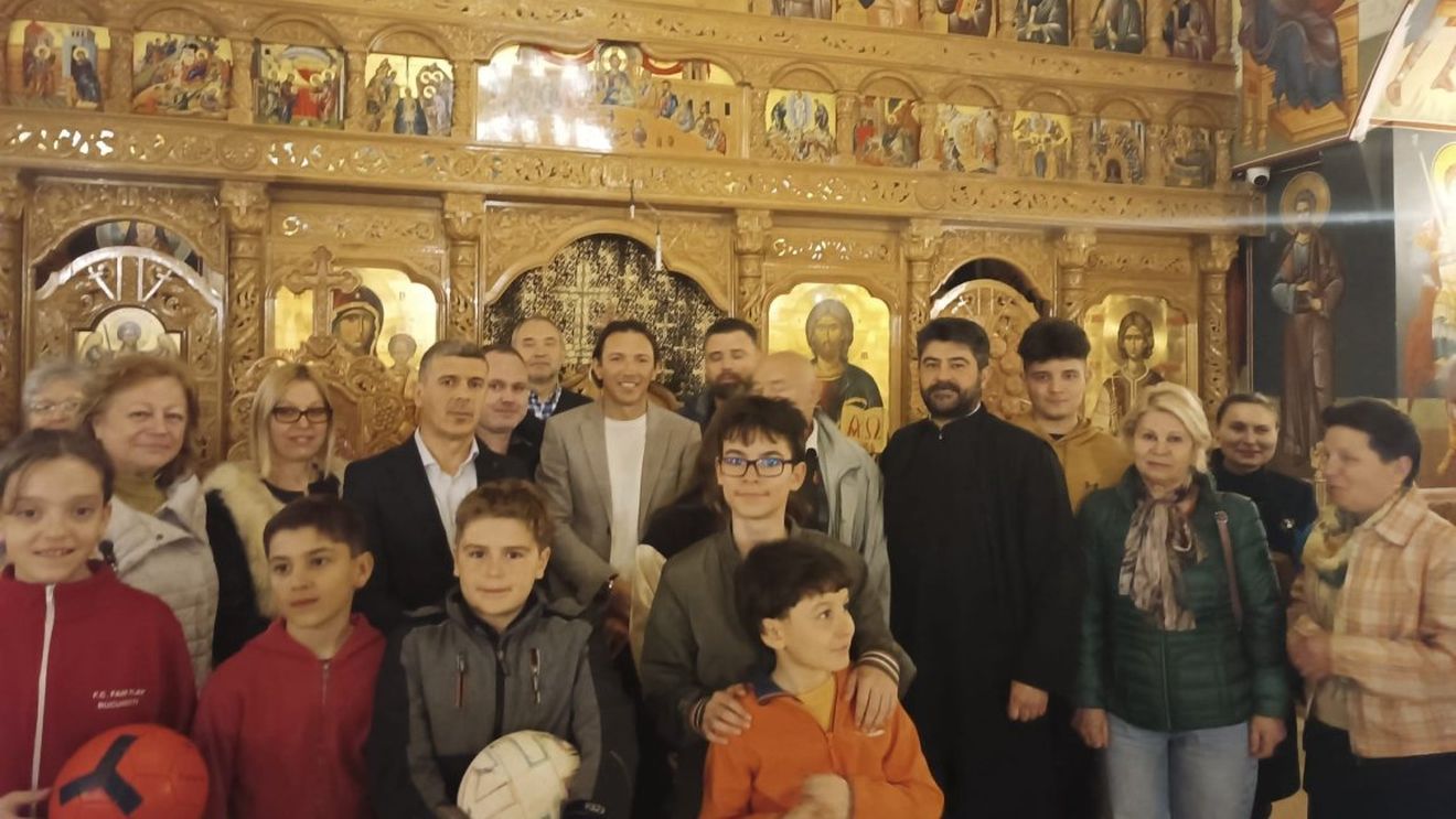 George Ogăraru, invitat special la Parohia „Sfântul Voievod Ștefan cel Mare”. Mesajul fostului fotbalist pentru tineri