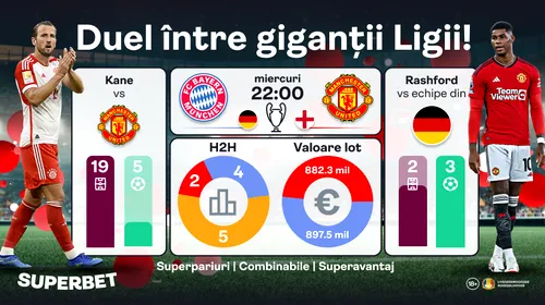ADVERTORIAL | Bayern – Man. United: duelul serii în Liga Campionilor!