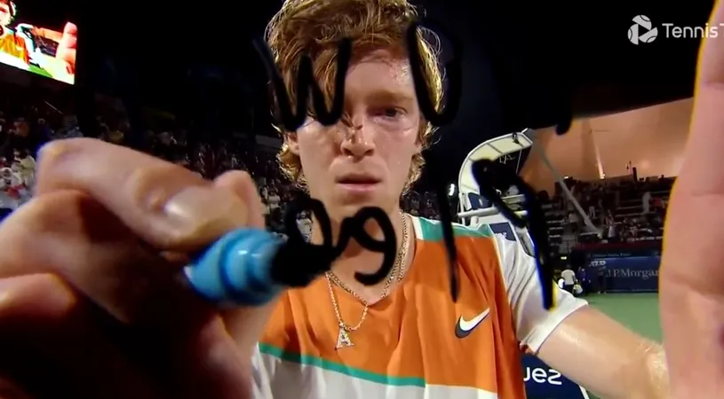 Andrey Rublev, gest cât o mie de cuvinte în plin război! Ce a scris tenismenul rus pe camera de filmat după calificarea în finală la Dubai | VIDEO