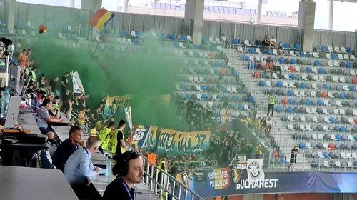 Ultrașii care susțin naționala au generat probleme la meciul România U21 – Ucraina U21! Mesaj cu tentă legionară și fumigene verzi! Forțele de ordine au intervenit imediat și i-au evacuat pe suporteri! FOTO & VIDEO