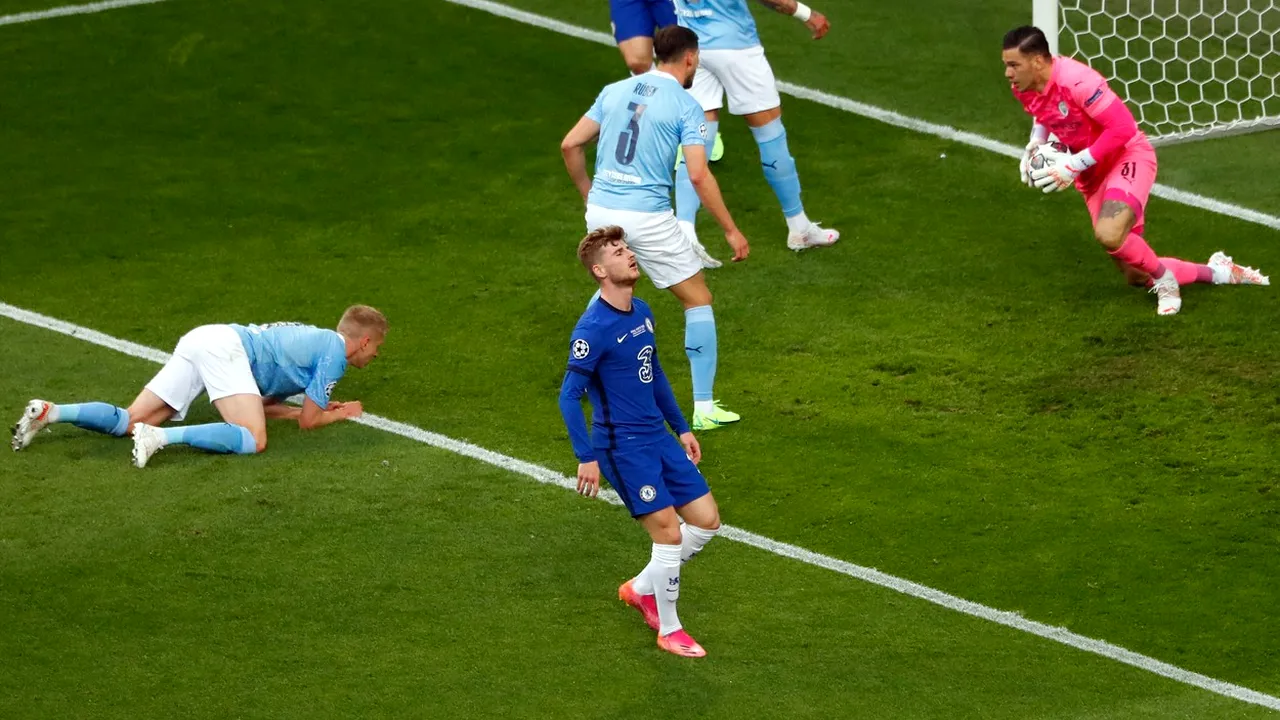 Timo Werner, omul marilor ratări în finala Ligii Campionilor, cu Manchester City! Cum a trecut pe lângă gol de trei ori, în doar un sfert de oră | VIDEO