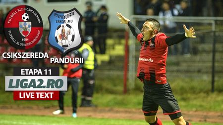 Nu îi priește nocturna! Csikszereda ia doar un punct din meciul cu Pandurii, după ce a condus cu 2-0 și a avut și un jucător în plus