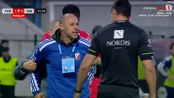 Bogdan Andone a sărit să-l bată pe arbitrul George Găman în FC Botoșani – Dinamo! Antrenorul a explodat din cauza unui out