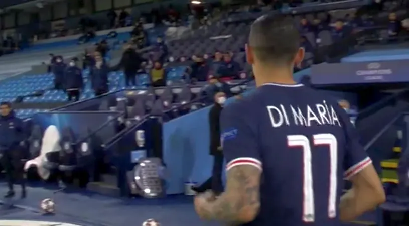 Angel Di Maria, gest prostesc în Manchester City - PSG! Arbitrul a scos cartonașul roșu fără ezitare | VIDEO