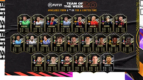 EA Sports introduce un nou eveniment în FIFA 21: Team Of The Week 20