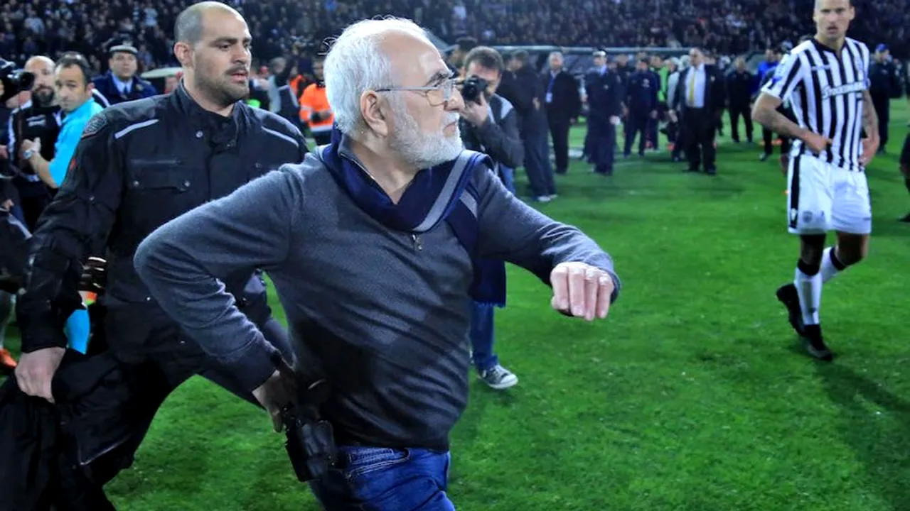 VIDEO | Patronul lui PAOK a băgat groaza în arbitrul de la meciul cu AEK: 