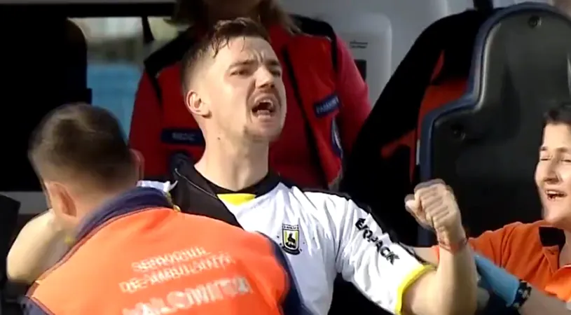 Cât ghinion! Stejărel Vișinar și-a rupt glezna la ultimul meci pentru Ceahlăul! ”Lumea trebuie să știe că mi-am încheiat contractul luptând până la ultima picătură de energie”