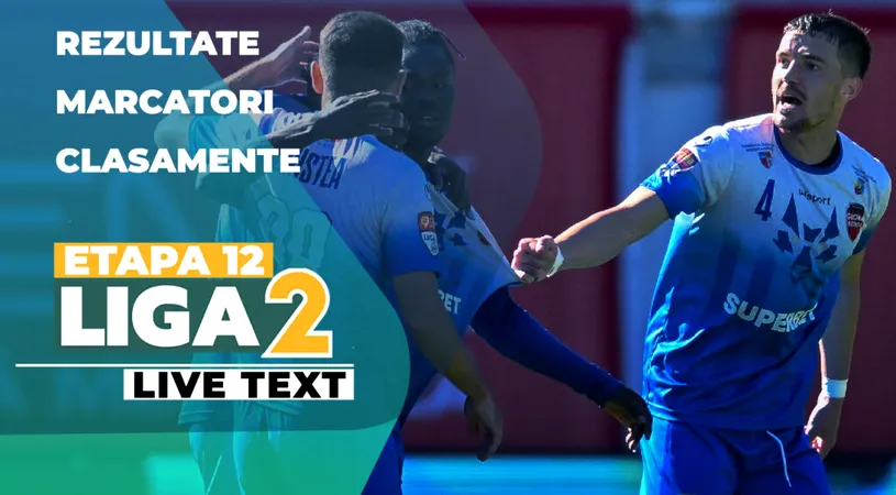 Etapa 12 Liga 2 | Reșița și Ceahlăul dau lovitura la ultima fază, din penalty. AFC ASA pierde, Chindia se împiedică din nou, Corvinul ia toate punctele de la Bistrița