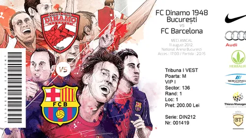 SUPER TARE! Cum au făcut economie organizatorii la meciul Dinamo – Barcelona! Secretul stă în bilet :)