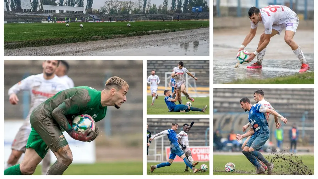 Mai ceva ca în ligile județene! FOTO | Condiția deplorabilă a gazonului stadionului din Brăila, la partida Dacia Unirea - FC Buzău. Ce spuneau conducătorii nou-promovatei înainte ca arena să fie omologată de FRF