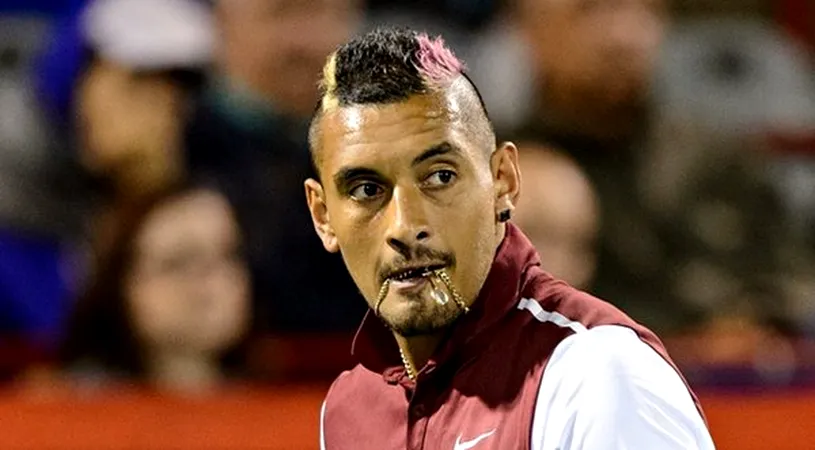 Nick Kyrgios nu se potolește! A fost amendat cu 15.000 de euro pentru că a făcut semne obscene