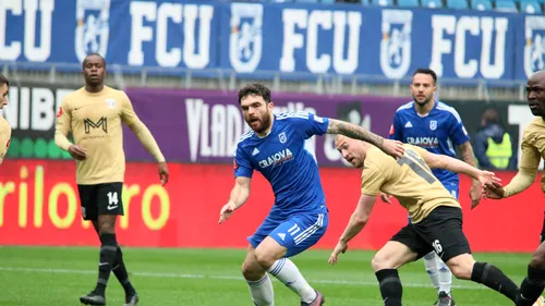 FC U Craiova - FC Voluntari 3-3, în etapa a patra din play-out. Oltenii câștigă doar un punct, deși au condus aproape tot meciul!