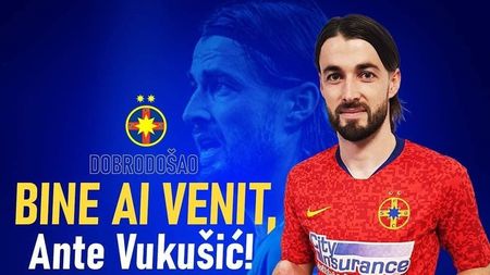 OFICIAL | Ante Vukusic este jucătorul FCSB! Prima reacție a atacantului: „Am fost atras de istoria glorioasă a clubului”