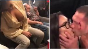 L-a acuzat de hărțuire sexuală și l-a "târât" în fața Comisiilor, dar nu a știut de filmarea asta. VIDEO | Jurnalista sărutată cu forța de învingătorul lui Bogdan Dinu, surprinsă în timp ce dansa lasciv la petrecerea de după luptă