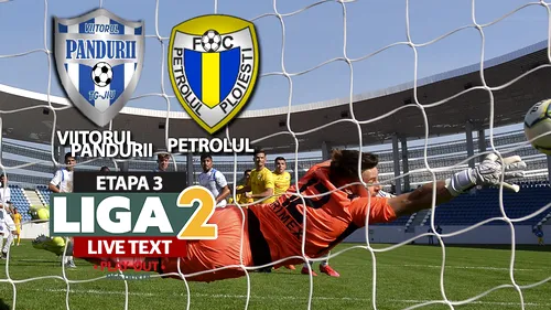 Petrolul întoarce rezultatul și câștigă la scor cu Viitorul Pandurii. Primele două goluri au venit din lovituri de pedeapsă. ”Găzarii” revin pe locul 1 în Grupa B a play-out-ului Ligii 2