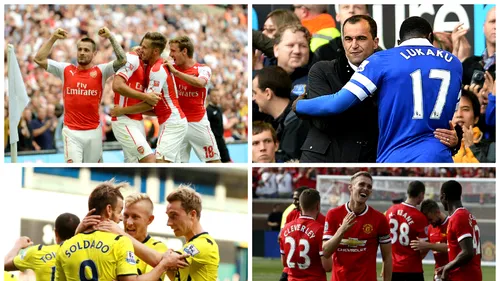 Start în Premier League. Arsenal - Crystal Palace 2-1. Surpriză pe Old Trafford: United - Swansea 1-2. Rezultatele zilei și programul etapei