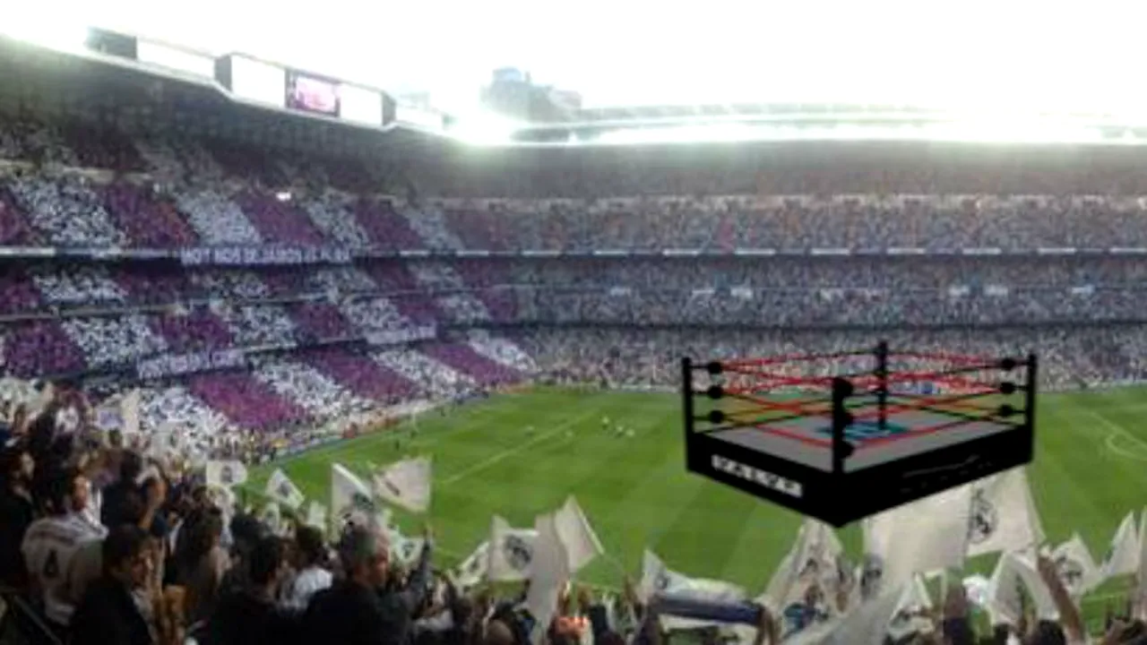 FOTO | Atmosferă electrizantă pe Santiago Bernabeu. Mesajul afișat de fanii lui Real Madrid la meciul cu Atletico