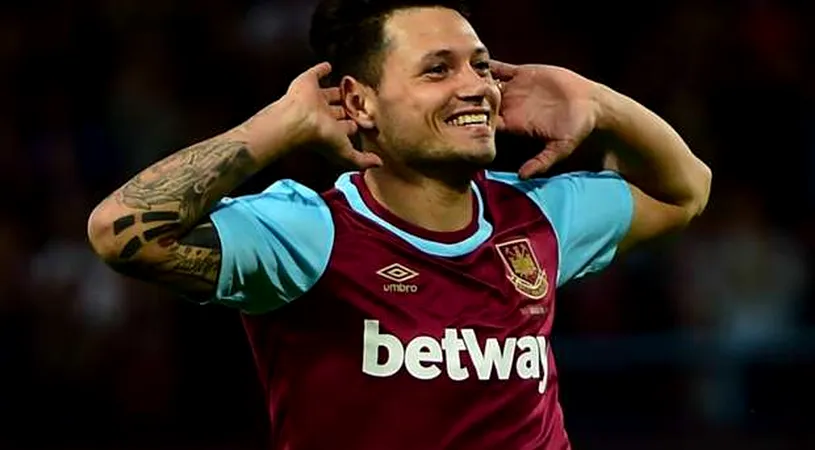 De la extaz la agonie! Zarate a înscris pentru West Ham contra Astrei, dar nu s-a putut bucura pe deplin: 