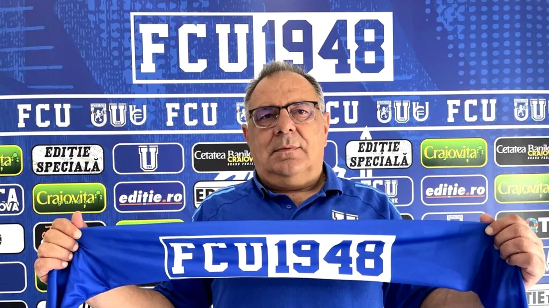 Ștefan Stoica, noul antrenor al FCU Craiova. Fostul selecționer al Moldovei, prezentat într-un mod inedit de olteni