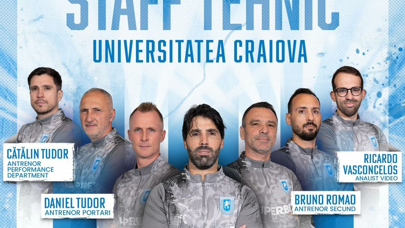 Universitatea Craiova şi-a definitivat staff-ul tehnic şi l-a prezentat oficial. Filipe Coelho va colabora şi cu un austriac