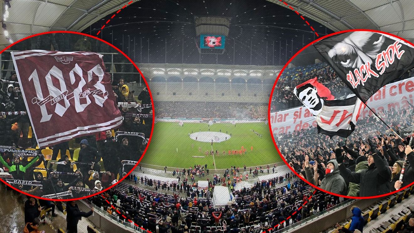 Rapid - Dinamo, cronica ultras: derby-ul a dezamăgit. Bulgări în capul jucătorilor, Sudul giuleștean a ieșit din stadion, dinamoviștii le-au dedicat material și vopsea rivalilor de la Steaua