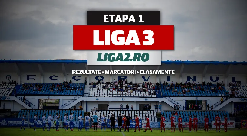 Liga 3, etapa 1 | A început noul sezon. Astra și Brăila, dezmembrate la debut! Corvinul, Reșița, Bistrița și Foresta au debutat cu dreptul