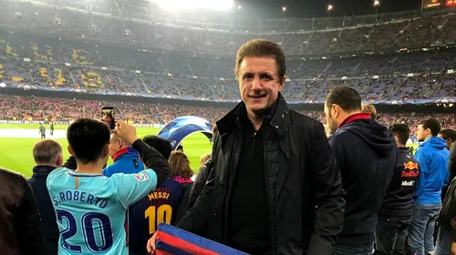 FOTO | Gică Popescu s-a întors la „locul faptei”. După ce a trăit pe viu remontada istorică împotriva lui PSG, „Baciul” a fost pe Camp Nou și la meciul cu Chelsea