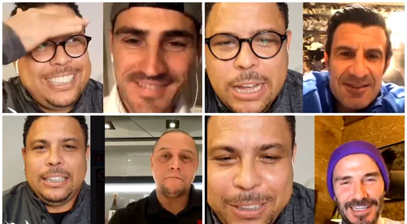 Dialog fabulos la miez de noapte! Ronaldo i-a reunit pe Roberto Carlos, Luis Figo, David Beckham, Christian Vieri și Iker Casillas