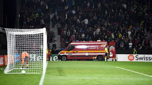 Momente de panică la CFR Cluj - Slavia Praga! Un suporter a suferit un stop cardio-respirator și a fost salvat de spectatori și de medici