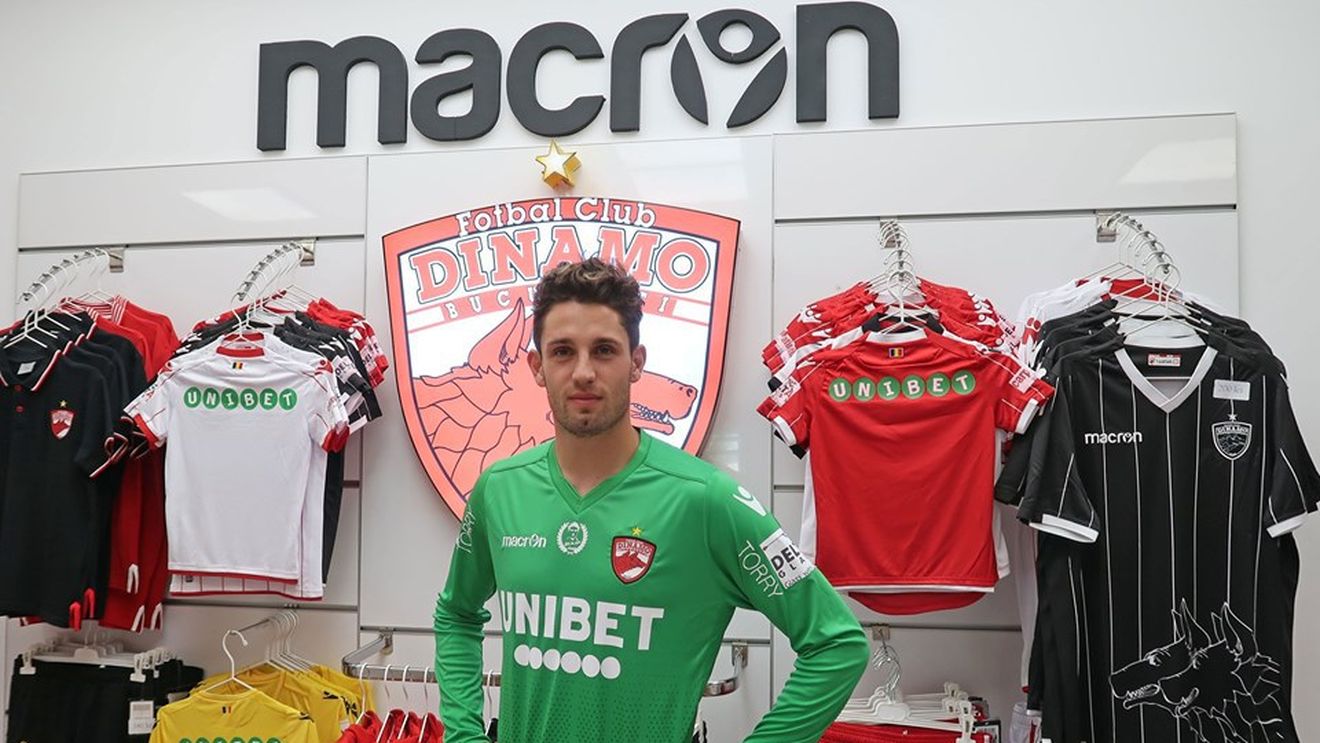 OFICIAL | Dinamo, pe modelul Craiovei. Și-a adus portar italian. Goalkeeper-ul format la AC Milan se alătură azi lotului pregătit de Eugen Neagoe 