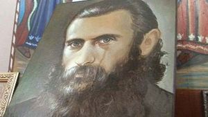 Asta e imaginea anului! :) Chipul lui Arsenie Boca a apărut în poarta lui Dinamo, la meciul cu Pandurii. FOTO GENIAL 