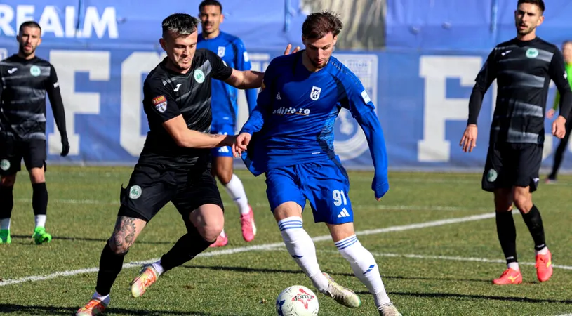 FCU Craiova s-a impus în fața Concordiei, într-un amical cu nouă goluri! Liță Dumitru a fost oaspete de seamă pentru olteni, Valentin David s-a bucurat de câte goluri au înscris jucătorii săi