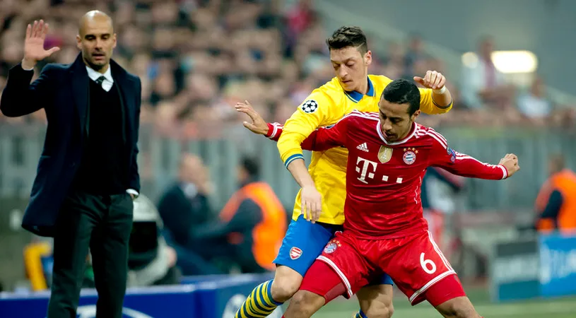 Siguranța lui Guardiola și neputința lui Wenger. Bayern merge în sferturi după 3-1, la general, cu Arsenal