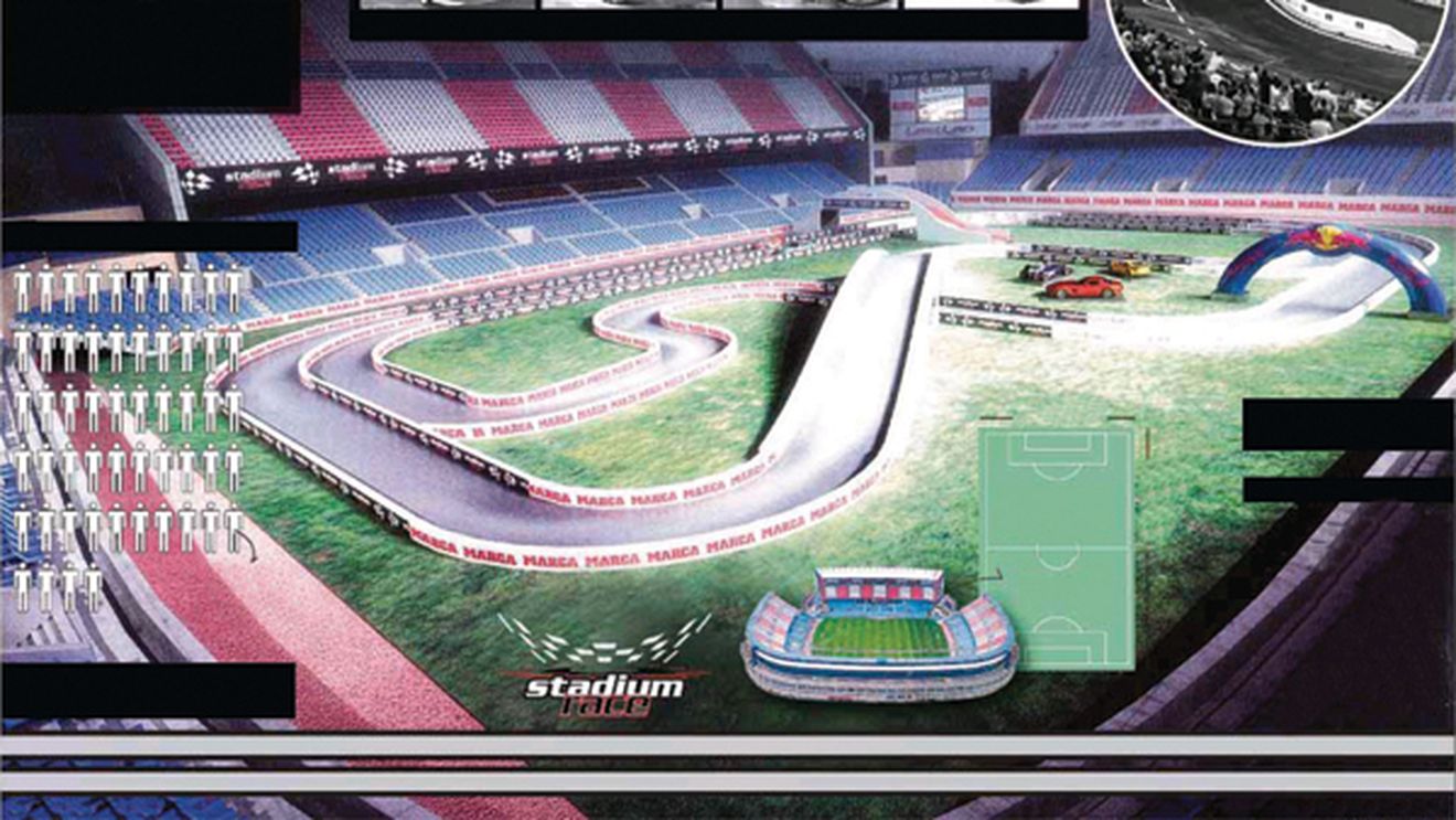 Cum se mai fac bani în Spania: Stadion transformat în circuit de raliuri
