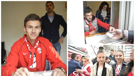 FOTO: Elevii lui Stoican au mers la casele stadionului Dinamo și au vândut bilete pentru meciul cu Viitorul Constanța