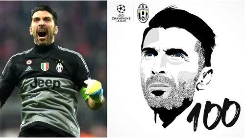 100 pentru Buffon! Bornă impresionantă atinsă de legenda din poarta lui Juventus în semifinala cu AS Monaco