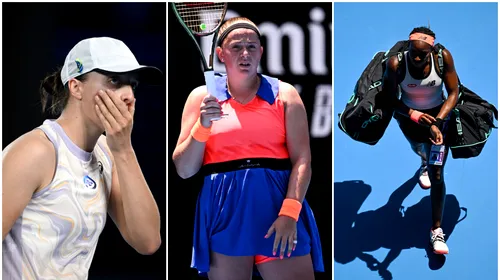 „Bombe” în serie la Australian Open: Iga Swiatek și Coco Gauff, eliminate în optimi! Jelena Ostapenko și Elena Rybakina ating în premieră faza sferturilor | VIDEO