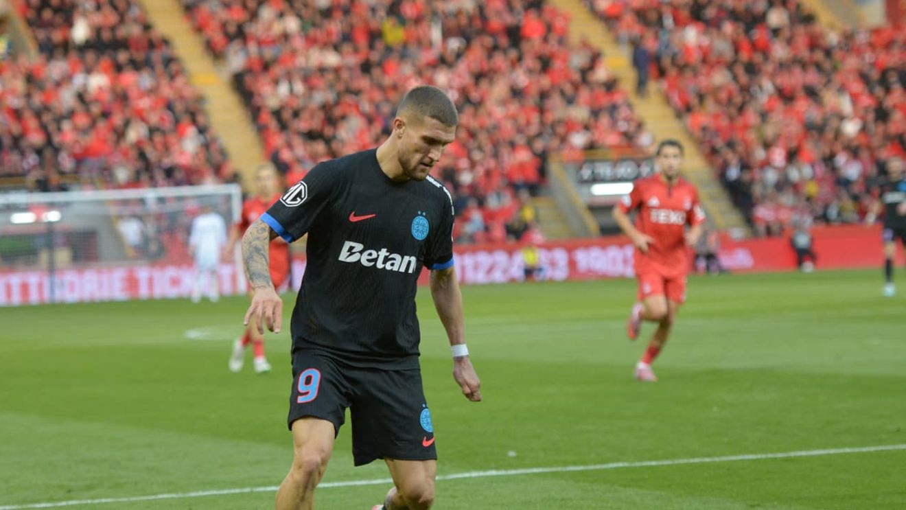 Daniel Bîrligea l-a distrus pe arbitrul turc de la meciul cu Aberdeen! Ce i-a spus atacantului FCSB din minutul 2: „A venit în favoarea lor”