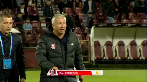 Tensiune uriașă la CFR Cluj - Farul! Dan Petrescu a făcut o criză de nervi la pauză, a primit cartonașul galben și a fost amenințat că va fi trimis în tribună!