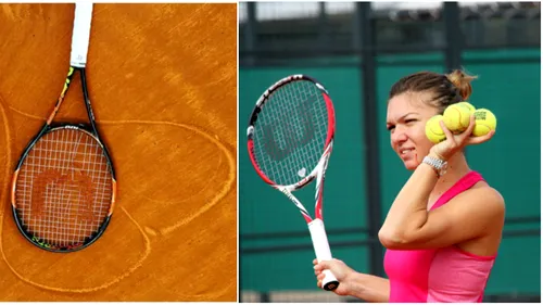 IMAGINEA ZILEI | Antrenamentul a luat sfârșit, să înceapă creația! Halep, dragostea pentru tenis și racheta din inima terenului 