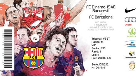 SUPER TARE! Cum au făcut economie organizatorii la meciul Dinamo - Barcelona! Secretul stă în bilet :)